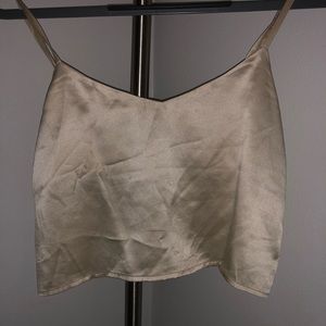 Reformation silk croptop